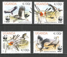 Uganda 2012 Mint Stamps MNH(**) WWF - Secretary Bird - Oeganda (1962-...)