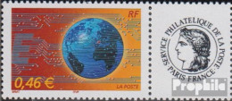 Frankreich 3670II X Zf Mit Zierfeld (kompl.Ausg.) Postfrisch 2002 Unternehmenskommunikation - Unused Stamps