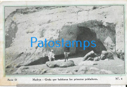 227370 ARGENTINA CHUBUT MADRYN GRUTA QUE HABITARON LOS PRIMERO POBLADORES POSTAL POSTCARD - Argentinië