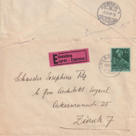 Express Brief  Degersheim - Zürich      1949 - Cartas & Documentos