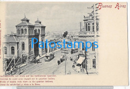 227371 ARGENTINA BUENOS AIRES OBRAS DE SALUBRIDAD Y VISTA DE LA BOCA TRANVIA TRAMWAY POSTAL POSTCARD - Argentinien