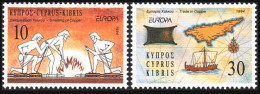 CYPRUS 1994 EUROPA: Inventions & Discoveries. Geography Ship Copper Smelting, MNH - 1994