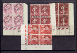 PREO - COINS DATES - N°42 ** MNH - N°53 BRUN LILAS ET BRUN LILAS FONCE ** MNH - N°61 ** MNH - TOUS TB - 1893-1947