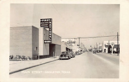ANGLETON (TX) Main Street - 1st National Bank - REAL PHOTO - Andere & Zonder Classificatie