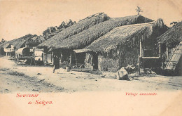 Vietnam - CARTE PRECURSEUR Année 1902 - Souvenir De Saigon - Village Annamite - Ed. Inconnu - Viêt-Nam