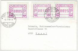 Schweiz 1981, Brief Olten - Basel, ATM - Automatenmarken