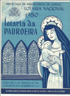 Loterie Notre-Dame Patronne Du Portugal Avis Officiel Affiche 1980 Loteria Lottery  Virgin Mary Official Notice Poster - Billetes De Lotería