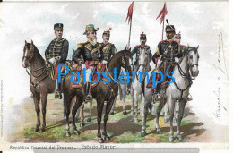 227382 URUGUAY ART ARTE MILITARY ESTADO MAYOR CIRCULATED TO ITALY POSTAL POSTCARD - Uruguay