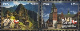 Peru - 2023 - Centenary Of Peru-Poland Diplomatic Relations - Mint Stamp Set (se-tenant Pair) - Pérou