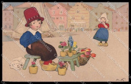 Artist Signed F. Baumgarten Dutch Children Meissner Buch 2759 CREASED Pc ZG4692 - Autres & Non Classés