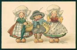 Artist Signed K. Fricero Dutch Children Dondorf Serie 399 Postcard TC5857 - Autres & Non Classés