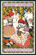Artist Signed Art Nouveau Stanislaus Kulhanek Easter Czech Postcard TC2654 - Autres & Non Classés