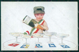 WW1 WWI Propaganda Tricolore Brindisi Cartolina Postcard XF8135 - Autres & Non Classés