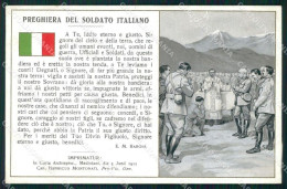 Militari WW1 Preghiera Del Soldato Italiano Cartolina XF8418 - Autres & Non Classés