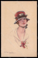 Artist Signed Bompard Fashion Lady Art Deco Serie 987-2 Pc VK7513 - Andere & Zonder Classificatie