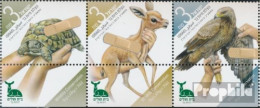 Israel 2319-2321 Dreierstreifen (kompl.Ausg.) Mit Tab Postfrisch 2012 Pflegestation Für Verletzte Tiere - Neufs (avec Tabs)