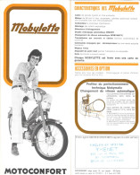 MOTOBECANE - MOTOCONFORT - NOUVELLE GAMME MOBYLETTE  40 / 50 / 85 / 88 / 92" Etablissement THENET - 93 Montreuil " - Transport