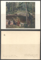 Russia. Mikhail Avilov - Russian Painter.   Scouts In The Karelian Forests, 1951. Vintage Art Postcard - Paintings