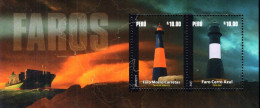 Peru - 2023 - Lighthouses - Morro Carretas And Cerro Azul - Mint Souvenir Sheet - Pérou