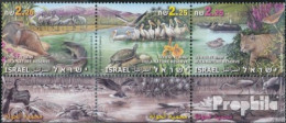 Israel 1956-1958 Dreierstreifen (kompl.Ausg.) Mir Tab Postfrisch 2007 Naturschutzgebiet Hula Tal - Nuovi (senza Tab)