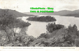 R429051 Ellens Isle. Loch Katrine. From Above The Silver Strand. Andrew Young. 1 - World