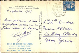 21J7 --- 83 AIGUINES GORGES DU VERDON Type E6 Gandon Gérance Gratuite - Manual Postmarks