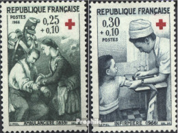 Frankreich 1568-1569 (kompl.Ausg.) Postfrisch 1966 Rotes Kreuz - Neufs
