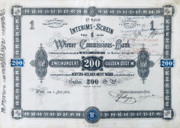 Tres Rare-grand Format: Vienne 1878: Wiener Commissions-Bank 200 Florins - Banque & Assurance