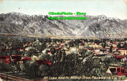 R429124 Mt. Lowe And Mt. Wilson From Pasadena Cal. Newman Post Card. 1912 - Mundo