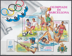 SAN MARINO  Block 15, Postfrisch **, Olympische Sommerspiele Barcelona, 1992 - Blocks & Kleinbögen