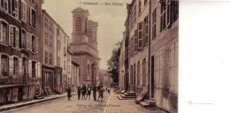 Cpa Stenay Rue Chanzy(carte Toillée) - Stenay