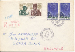 France Registered Cover Sent To Bulgaria 5-10-1970 - Lettres & Documents