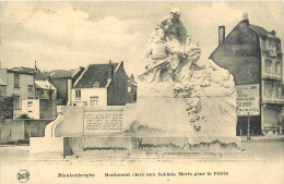 Belgique Cpa Blankenberghe Monument Eleve Aux Soldats Morts Pour La Patrie - Autres & Non Classés