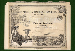 T-FR Société De Produits Céramiques De St Henry Marseille 1901 RARE - Other & Unclassified