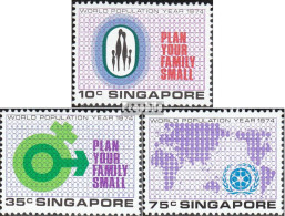 Singapur 218-220 (kompl.Ausg.) Postfrisch 1974 Weltbevölkerungsjahr - Singapur (1959-...)