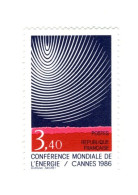 Conférence Mondiale De L'énergie YT 2445a En GOMME MATE. Voir Le Scan. Cote YT : 5 €. - Nuovi