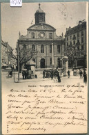 Genève - Temple De La Fusterie - Attroupement Entre Le Kiosque Et La Colonne Morris (16'283) - Genève