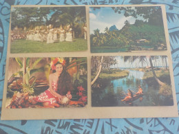 CPSM -  AU PLUS RAPIDE - POLYNESIE FRANCAISE - TAHITI   - 4 CARTES   - FORMAT CPA - French Polynesia