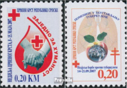 Bosnien - Serbische Republ. Z20A,Z21A (kompl.Ausg.) Zwangszuschlagsmarken Postfrisch 2007 Rotes Kreuz - Serbie