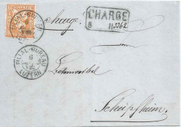 Chargé Brieflein  Filial-Bureau Luzern - Schüpfheim       1867 - Lettres & Documents