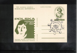 Poland/ Polska 1973 Astronomy Nicolaus Kopernikus - World Philatelic Exhibition Poznan Interesting Postcard - Astronomùia