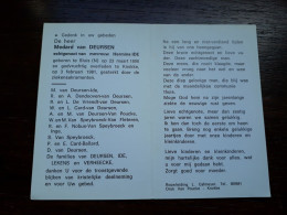 Medard Van Deursen ° Sluis (NL) 1896 + Knokke 1981 X Hermina Ide (Fam: Lekens - Verheecke) - Décès