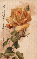Rose Flower Printed On Silk Beautiful Postcard ! - Other & Unclassified