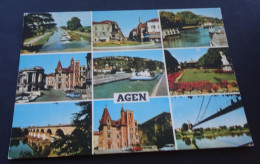 Agen - Divers Aspects De La Ville - Société Des Cartes Postales APA-POUX, Albi, Excl. As De Coeur - Agen