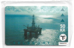 Faroe - Faroese Telecom (Magnetic) - Off-Shore Rig, 10.2001, 50Kr, 20.000ex, NSB - Faeroër