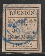REUNION - TAXE N°1 Obl (1889) 5c Noir - Impuestos
