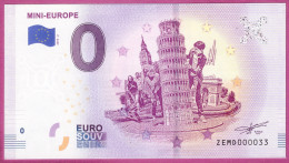 0-Euro ZEMD 2018-2 # 0033 ! MINI-EUROPE - Essais Privés / Non-officiels