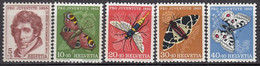 SCHWEIZ  618-622,  Postfrisch **, Pro Juventute 1955, Insekten - Nuevos