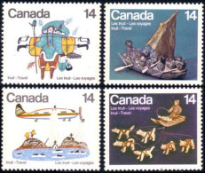(C07-69-72b) Canada Voyages Inuit Travels MNH ** Neuf SC - Indiens D'Amérique
