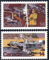 (C07-65-66a) Canada Cobalt Silver Mining Mine Argent Sables Bitumineux Tar Sands MNH ** Neuf SC - Ongebruikt